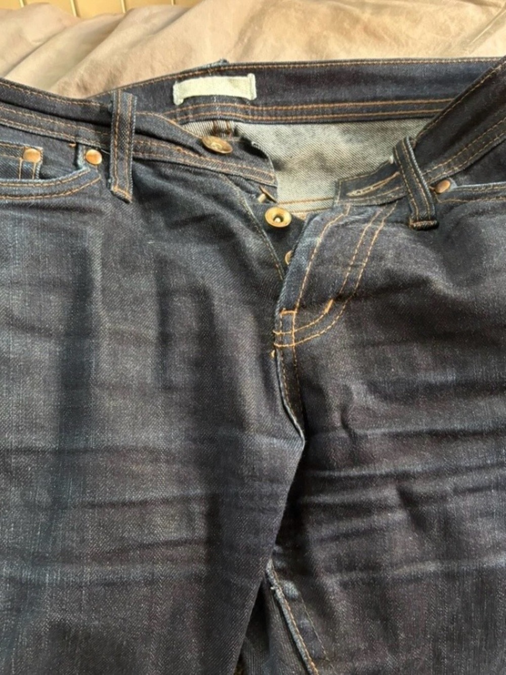 Slim Fit Men's Indigo Denim Jeans - Dark Blue